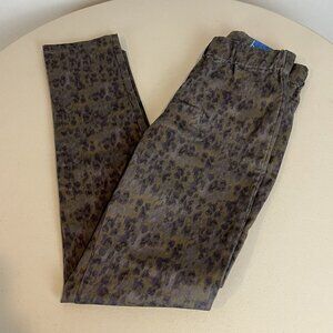 Soft Surroundings Jeggings Triple Jeans Slimming Animal Print Purple XS NWT
